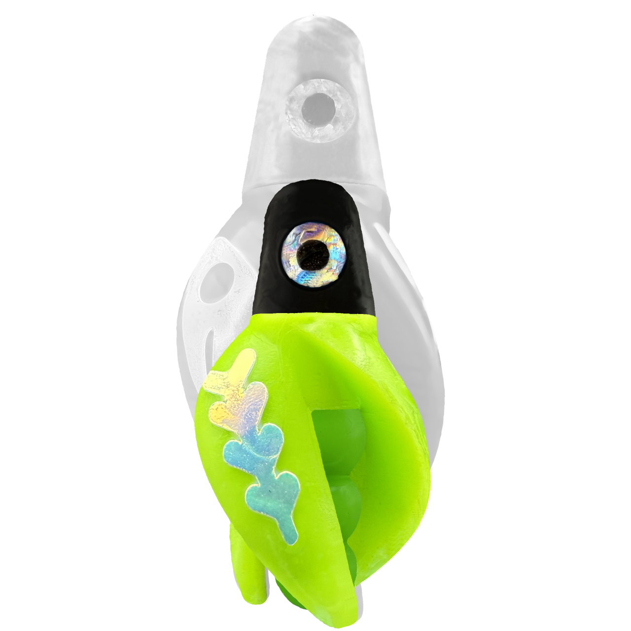 TailSpin Scud MINI H-Black B-Green T-Chartreuse (Fishbone Glow-MoonJelly)