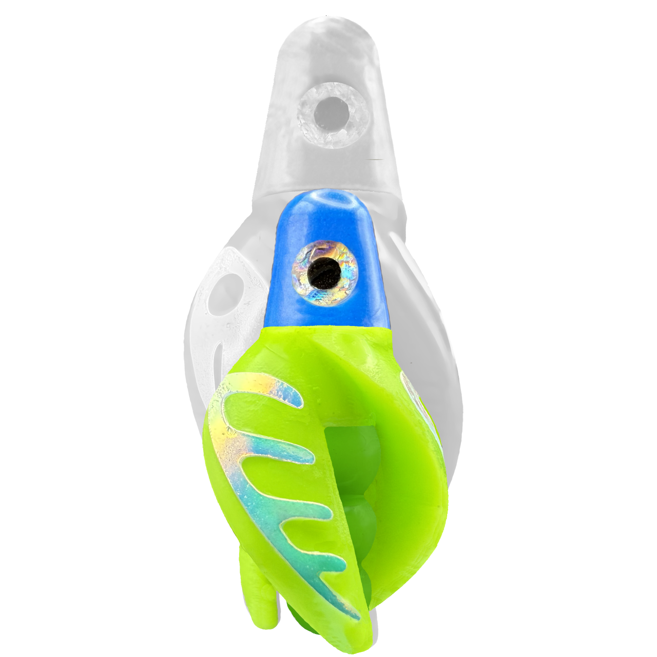 TailSpin Scud MINI H-Blue B-Green T-Chartreuse (Comb Glow-MoonJelly)