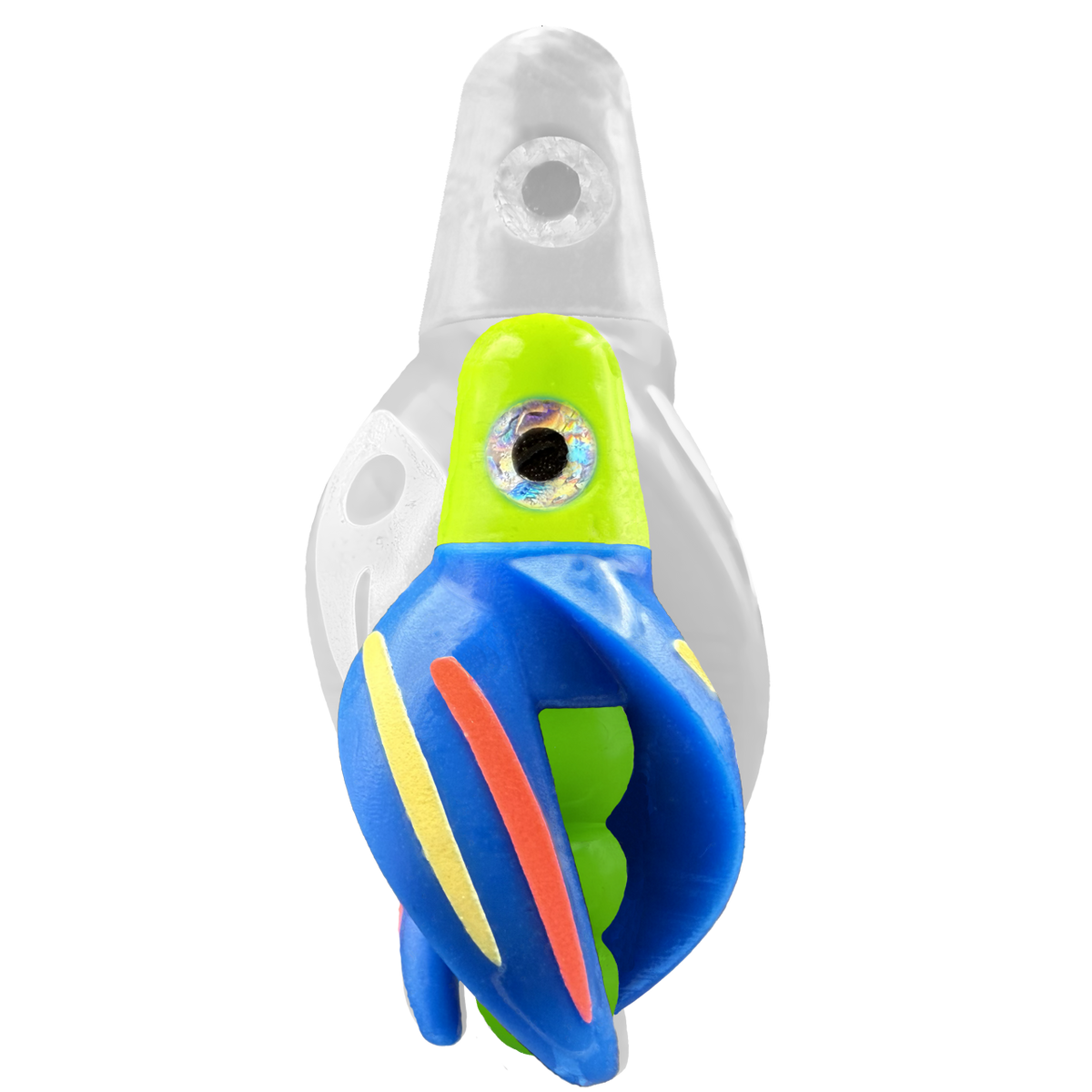 TailSpin Scud MINI H-Chartreuse B-Green T-Blue (Stripe Glow-Yellow,Red)