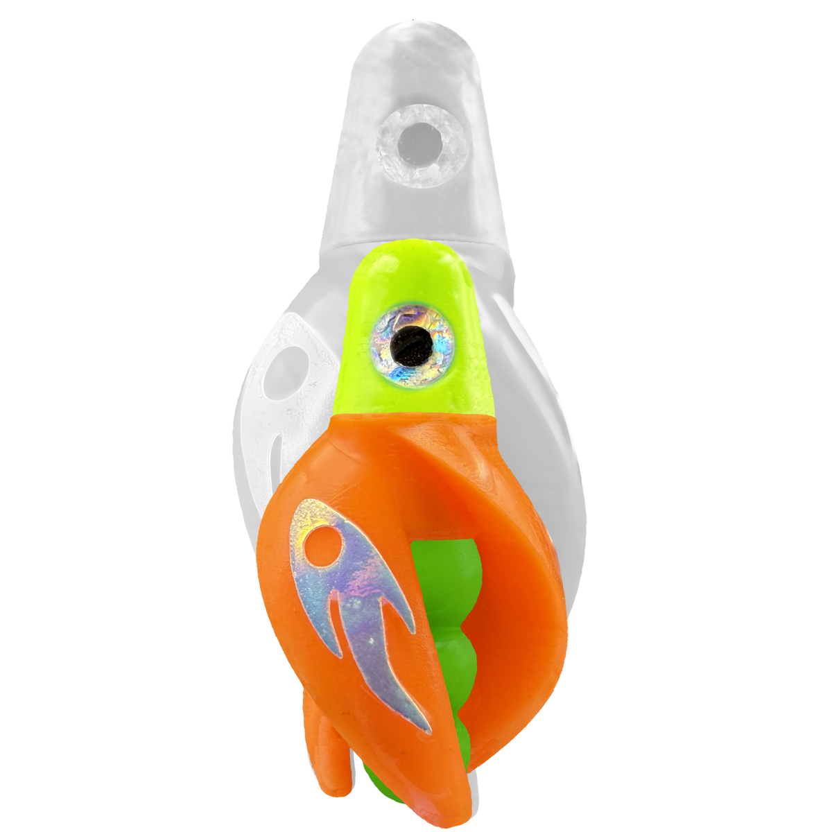 TailSpin Scud MINI H-Chartreuse B-Green T-Orange (Ghost Glow-MoonJelly)