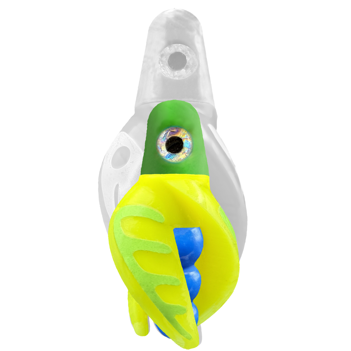 TailSpin Scud MINI H-Green B-Blue T-Yellow (Comb Glow-Chartreuse)