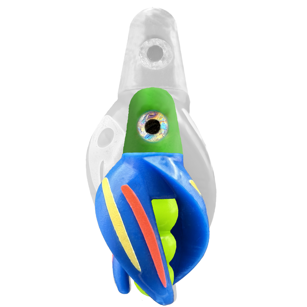 TailSpin Scud MINI H-Green B-Chartreuse T-Blue (Stripe Glow-Yellow,Red)