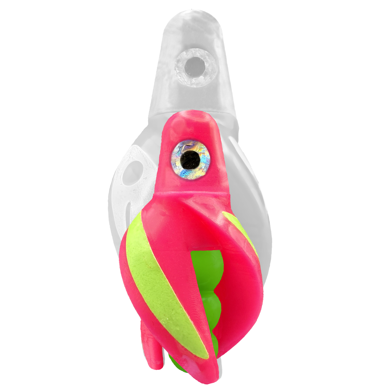 TailSpin Scud MINI H-Pink B-Green T-Pink (Stripe Glow-Chartreuse)