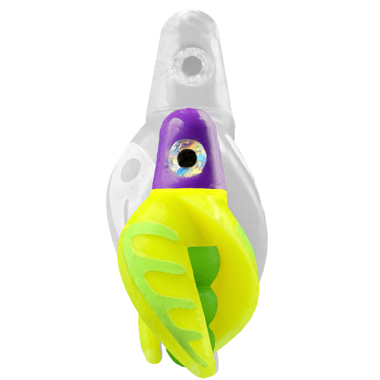 TailSpin Scud MINI H-Purple B-Green T-Yellow (Comb Glow-Chartreuse)