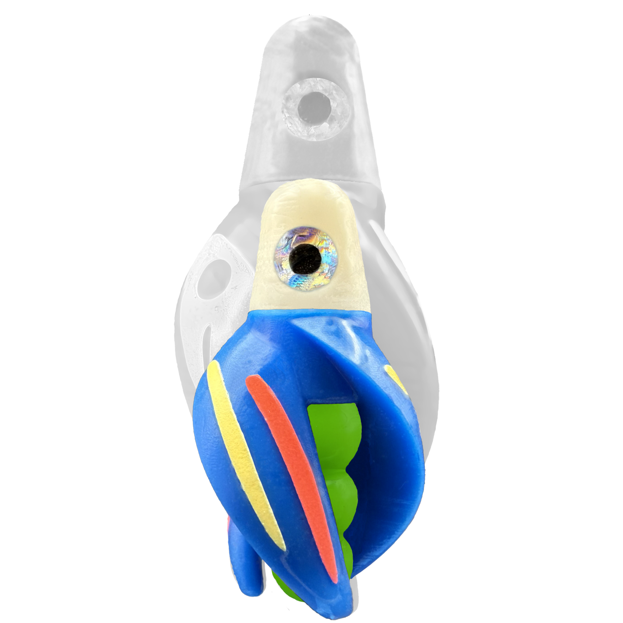 TailSpin Scud MINI H-White B-Green T-Blue (Stripe Glow-Yellow,Red)