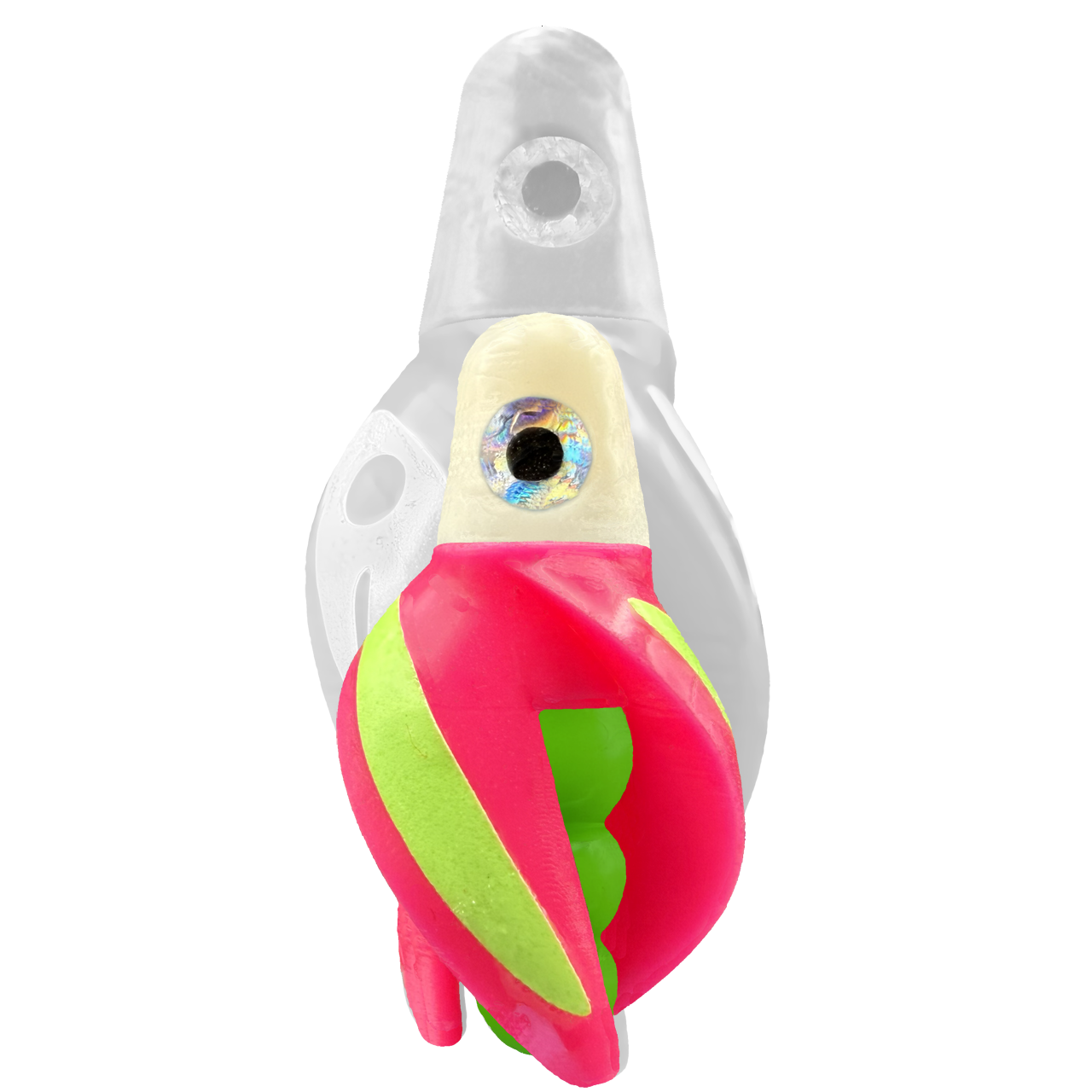 TailSpin Scud MINI H-White B-Green T-Pink (Stripe Glow-Chartreuse)