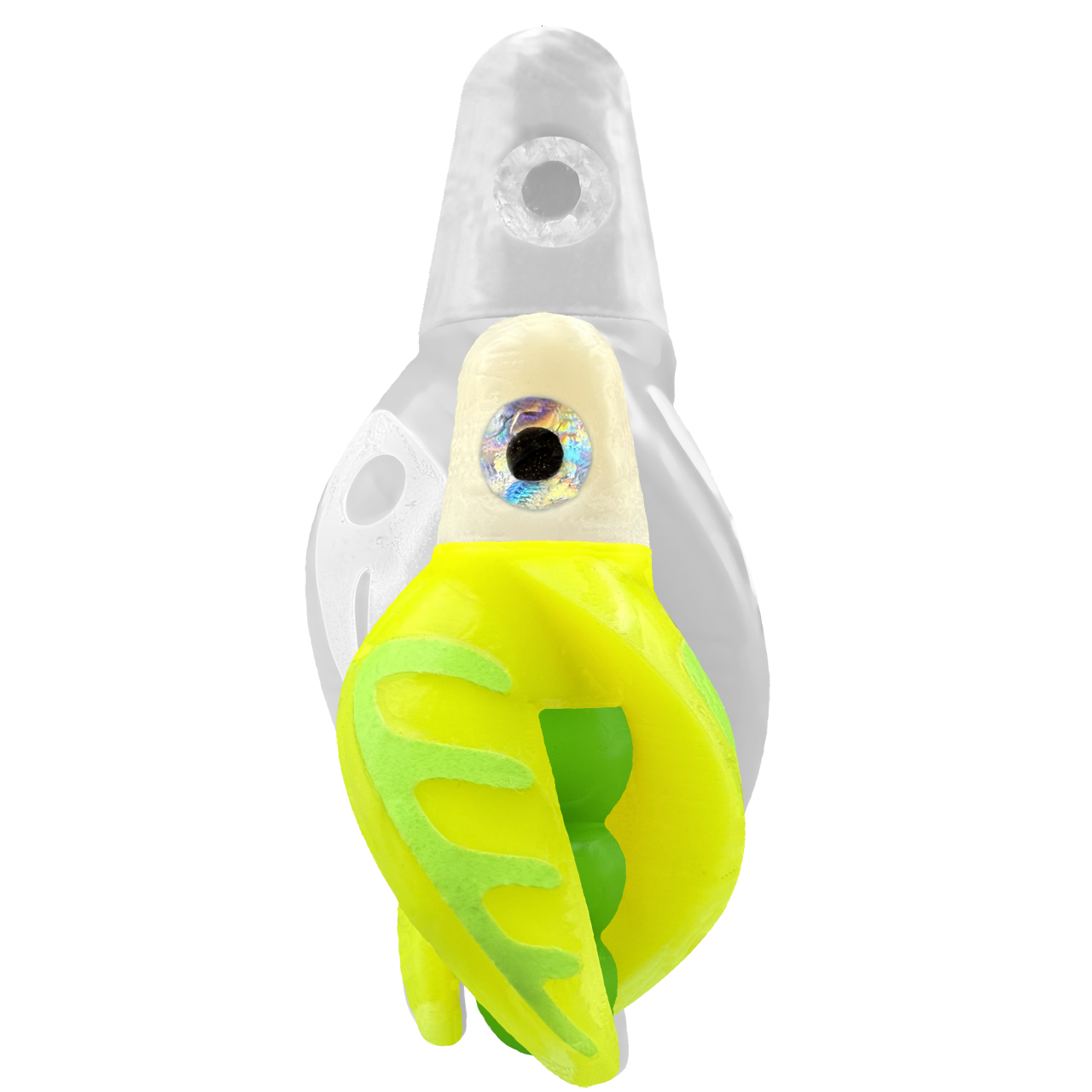 TailSpin Scud MINI H-White B-Green T-Yellow (Comb Glow-Chartreuse)