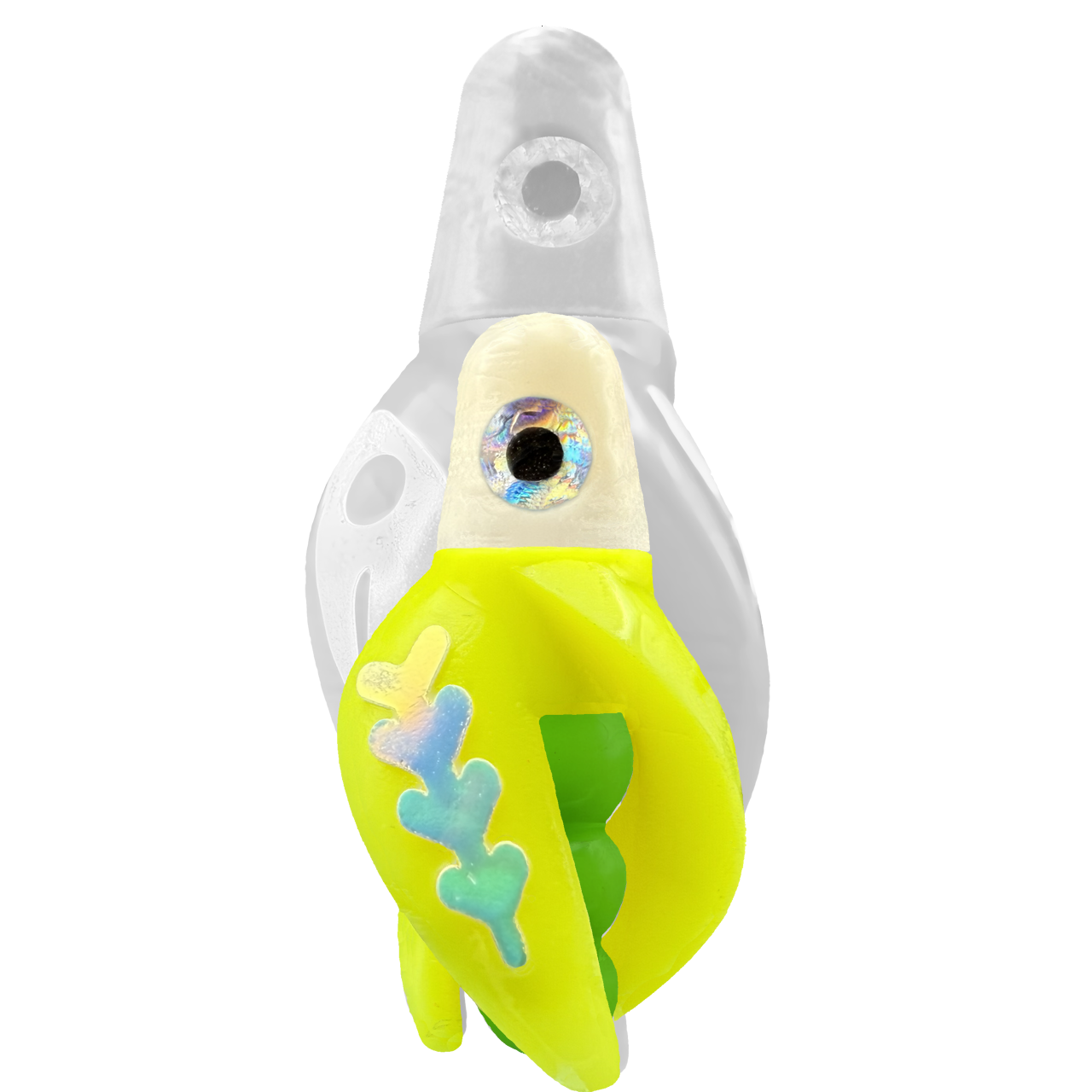 TailSpin Scud MINI H-White B-Green T-Yellow (Fishbone Glow-MoonJelly)