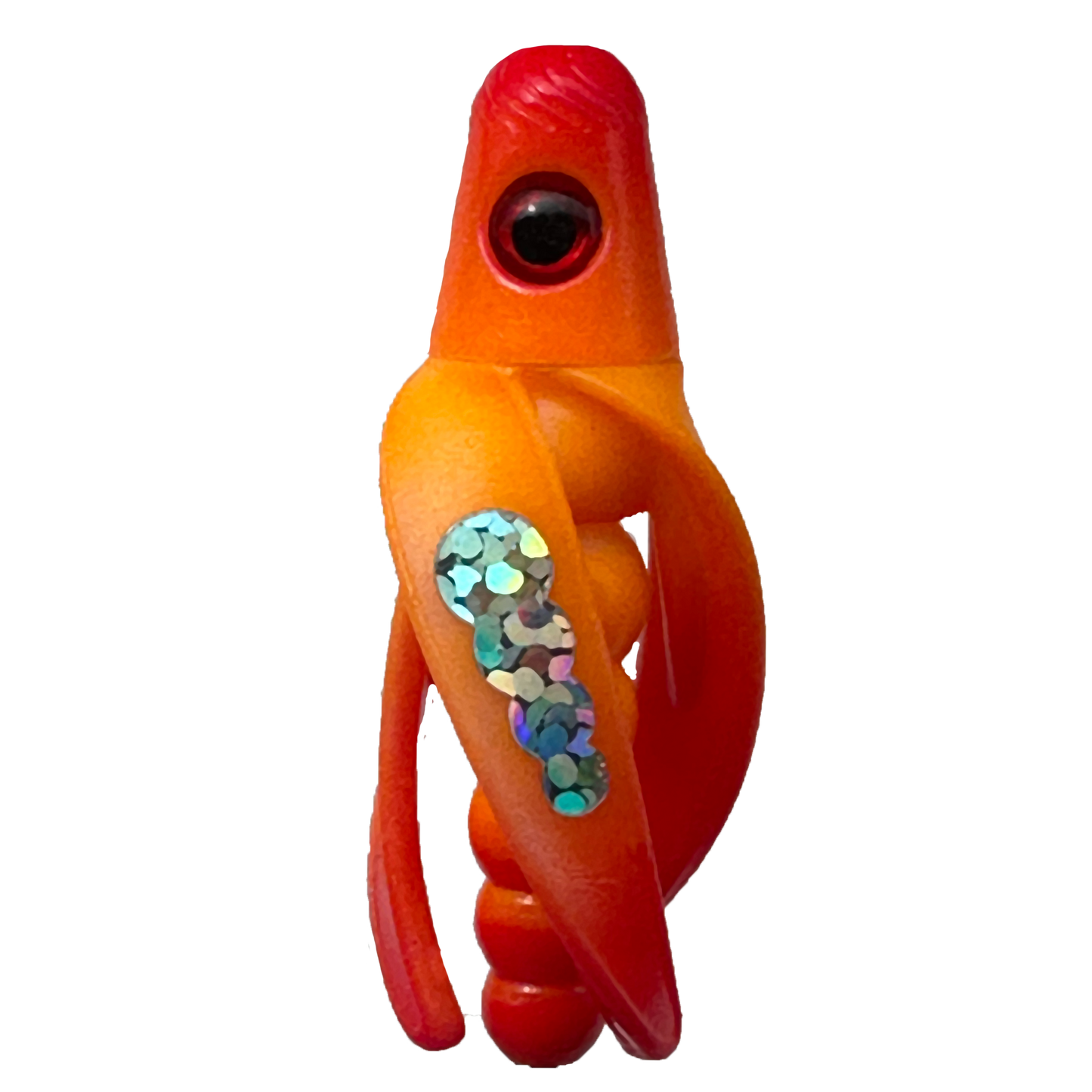 TailSpin Scud Fluo Orange-Red (Circles Silver)