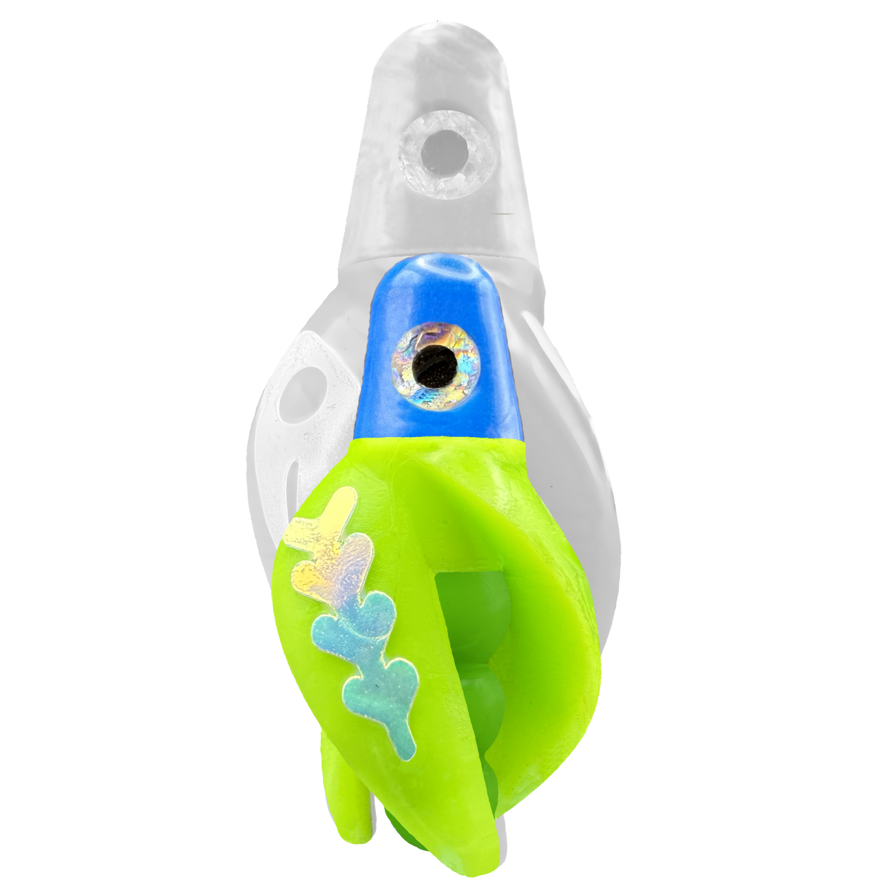 TailSpin Scud MINI H-Blue B-Green T-Chartreuse (Fishbone Glow-MoonJelly)