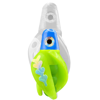 TailSpin Scud MINI H-Blue B-Green T-Chartreuse (Fishbone Glow-MoonJelly)