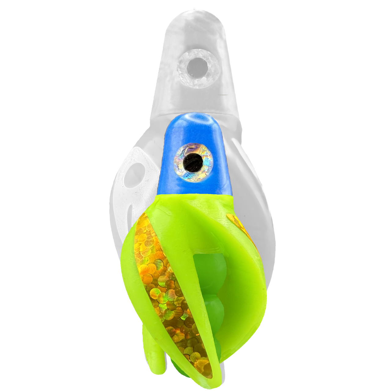 TailSpin Scud MINI H-Blue B-Green T-Chartreuse (Stripe Gold)