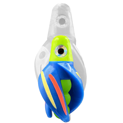 TailSpin Scud MINI H-Chartreuse B-Green T-Blue (Stripe Glow-Yellow,Red)