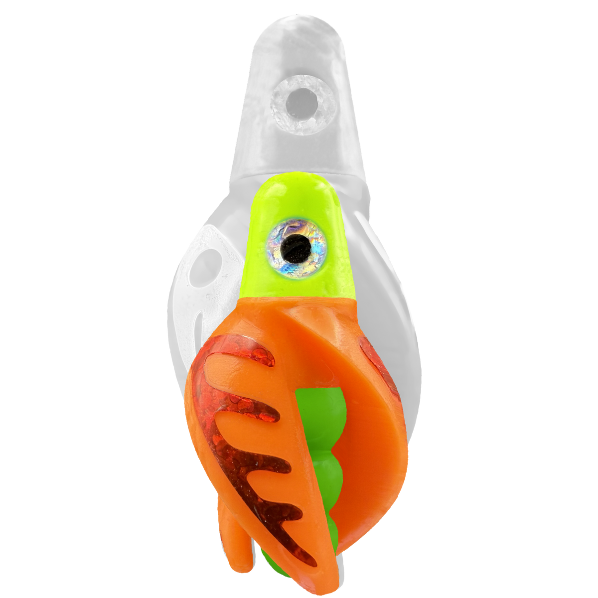 TailSpin Scud MINI H-Chartreuse B-Green T-Orange (Comb Red)