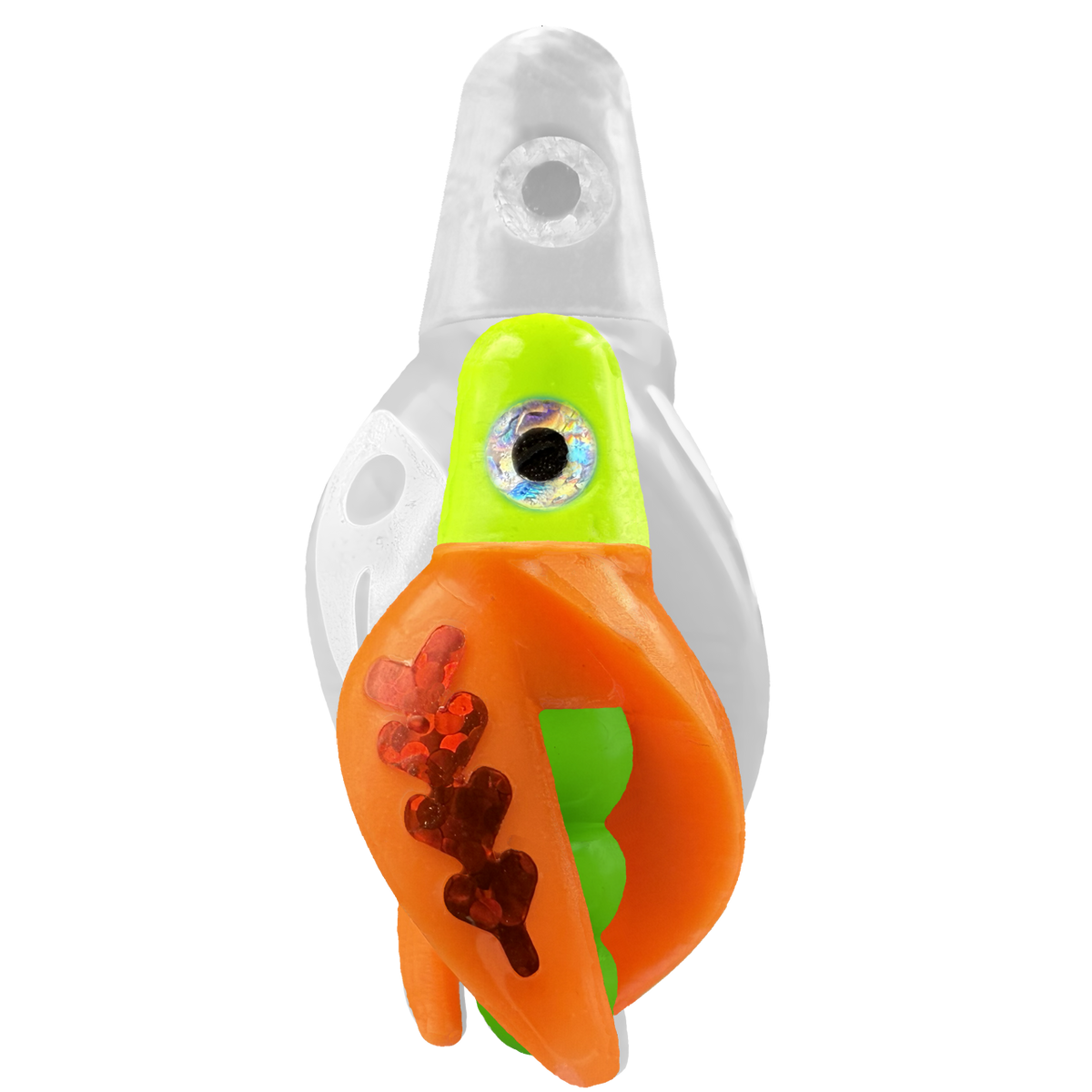 TailSpin Scud MINI H-Chartreuse B-Green T-Orange (Fishbone Red)