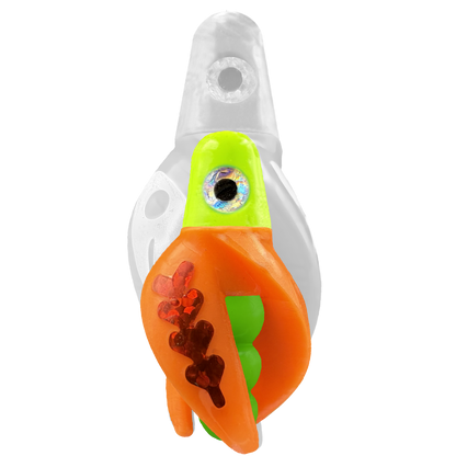 TailSpin Scud MINI H-Chartreuse B-Green T-Orange (Fishbone Red)