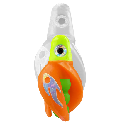 TailSpin Scud MINI H-Chartreuse B-Green T-Orange (Ghost Glow-MoonJelly)
