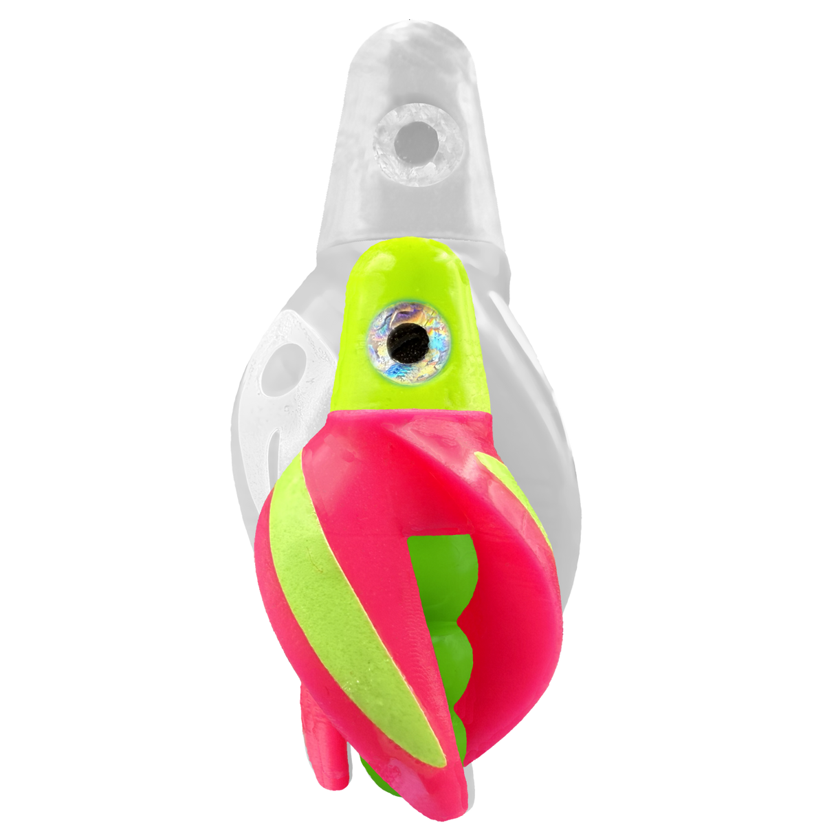TailSpin Scud MINI H-Chartreuse B-Green T-Pink (Stripe Glow-Chartreuse)