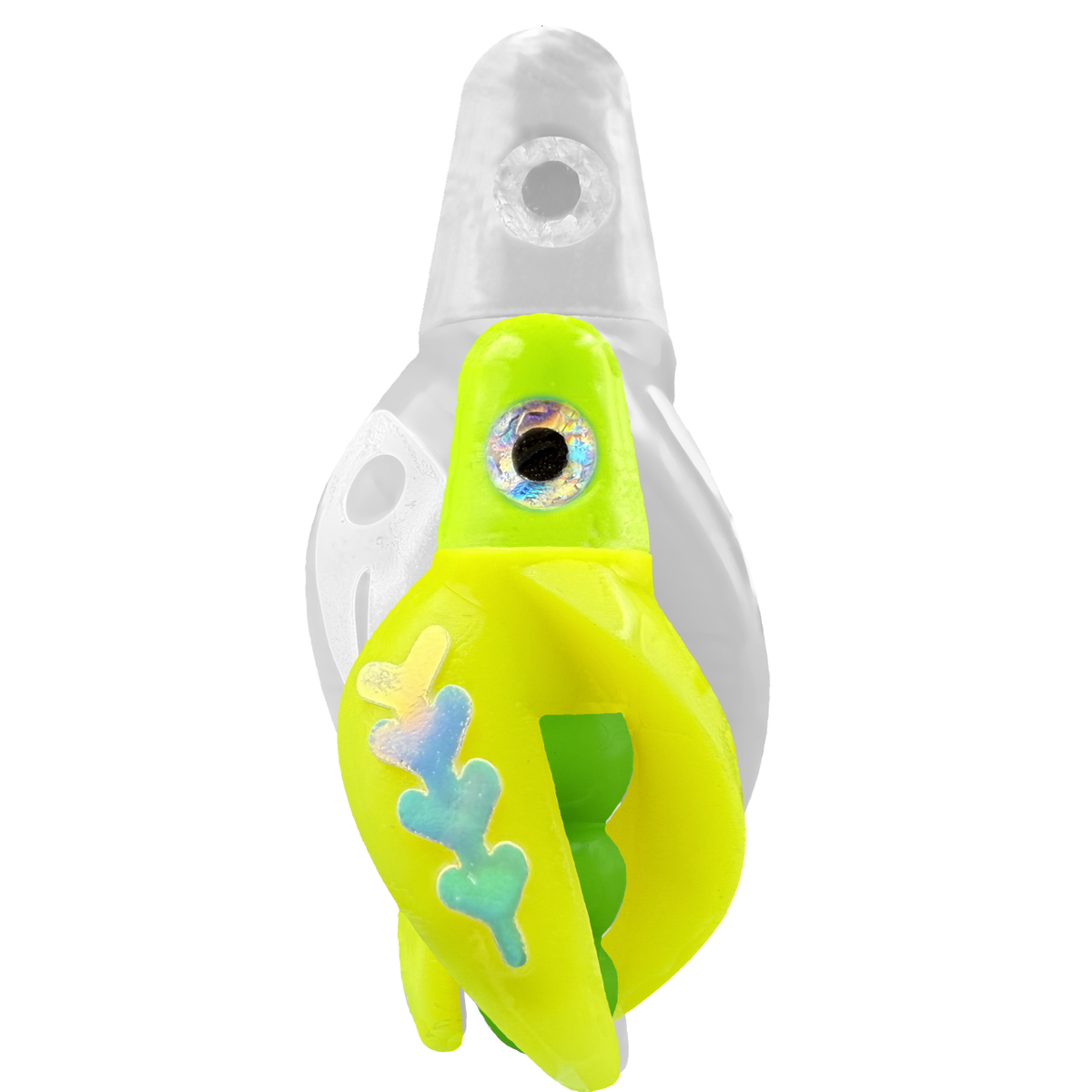 TailSpin Scud MINI H-Chartreuse B-Green T-Yellow (Fishbone Glow-MoonJelly)