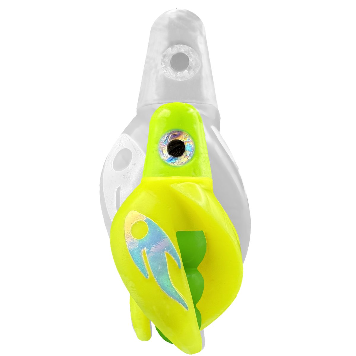 TailSpin Scud MINI H-Chartreuse B-Green T-Yellow (Ghost Glow-MoonJelly)