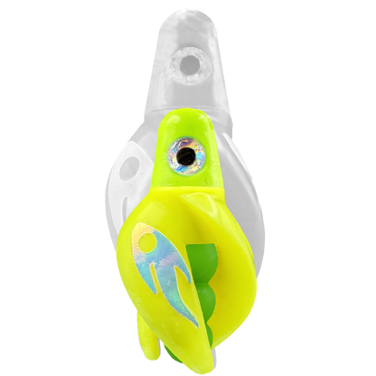 TailSpin Scud MINI H-Chartreuse B-Green T-Yellow (Ghost Glow-MoonJelly)
