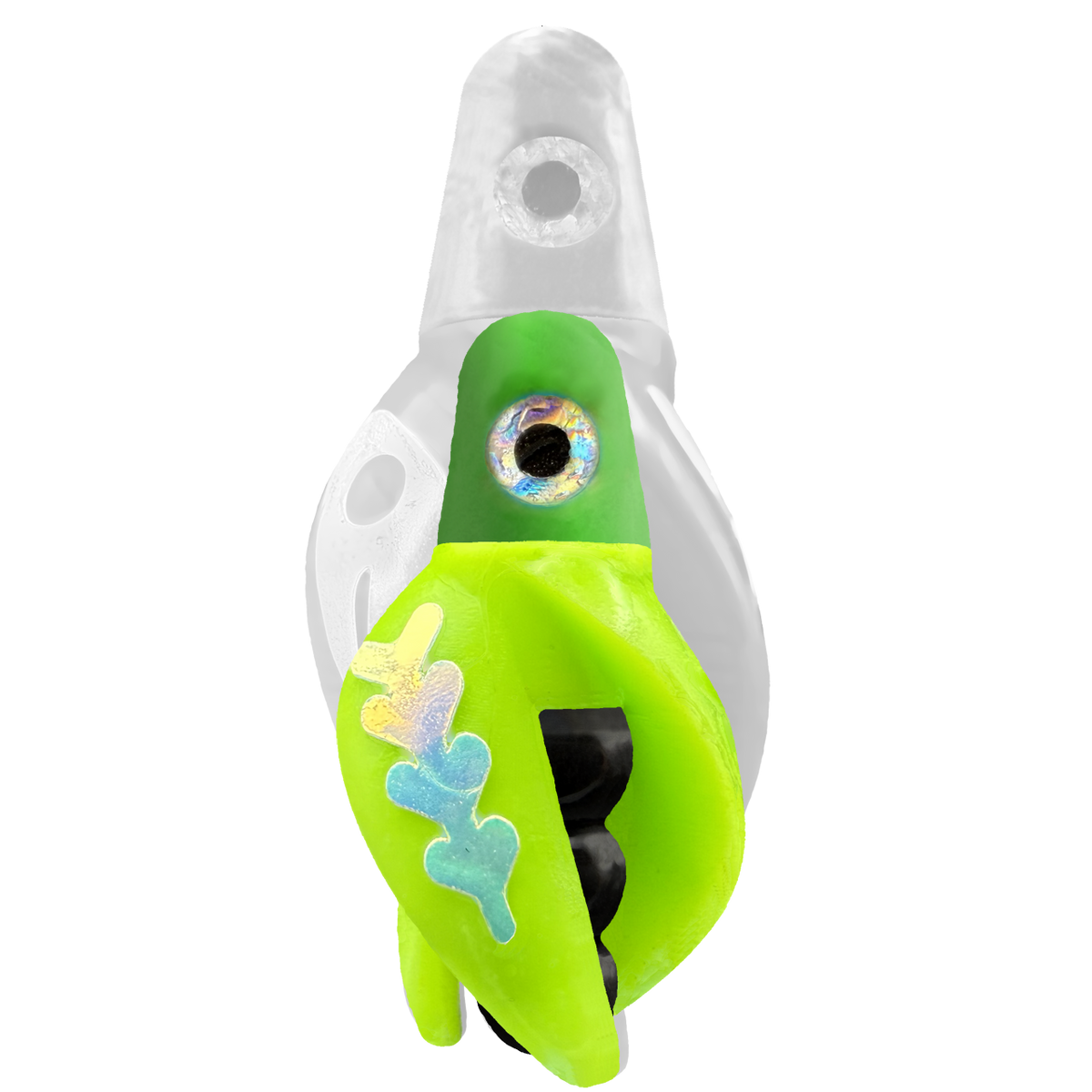 TailSpin Scud MINI H-Green B-Black T-Chartreuse (Fishbone Glow-MoonJelly)