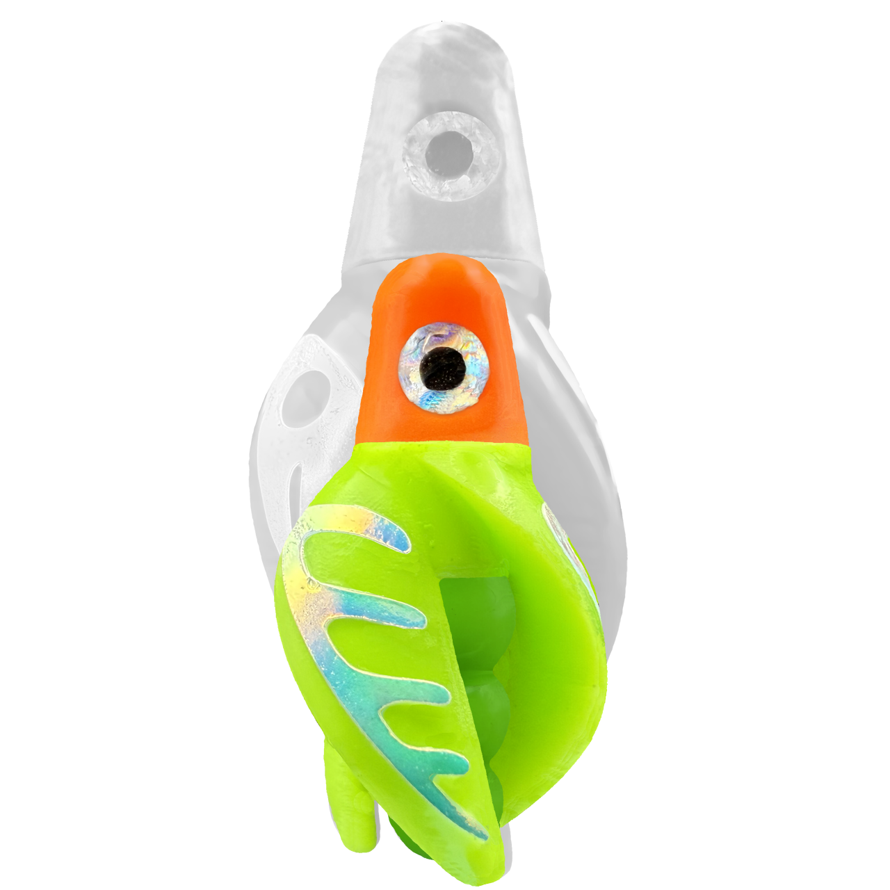 TailSpin Scud MINI H-Orange B-Green T-Chartreuse (Comb Glow-MoonJelly)