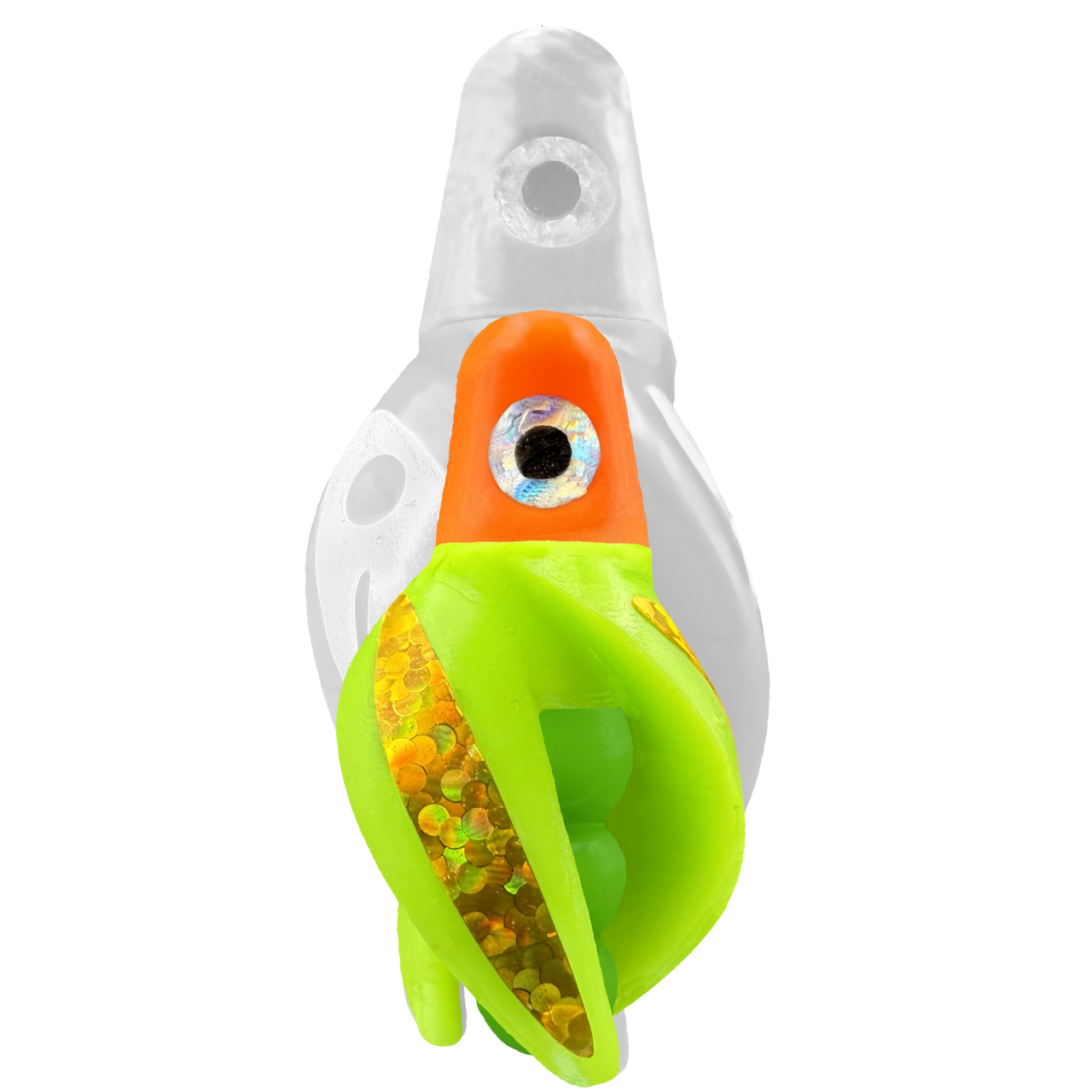 TailSpin Scud MINI H-Orange B-Green T-Chartreuse (Stripe Gold)