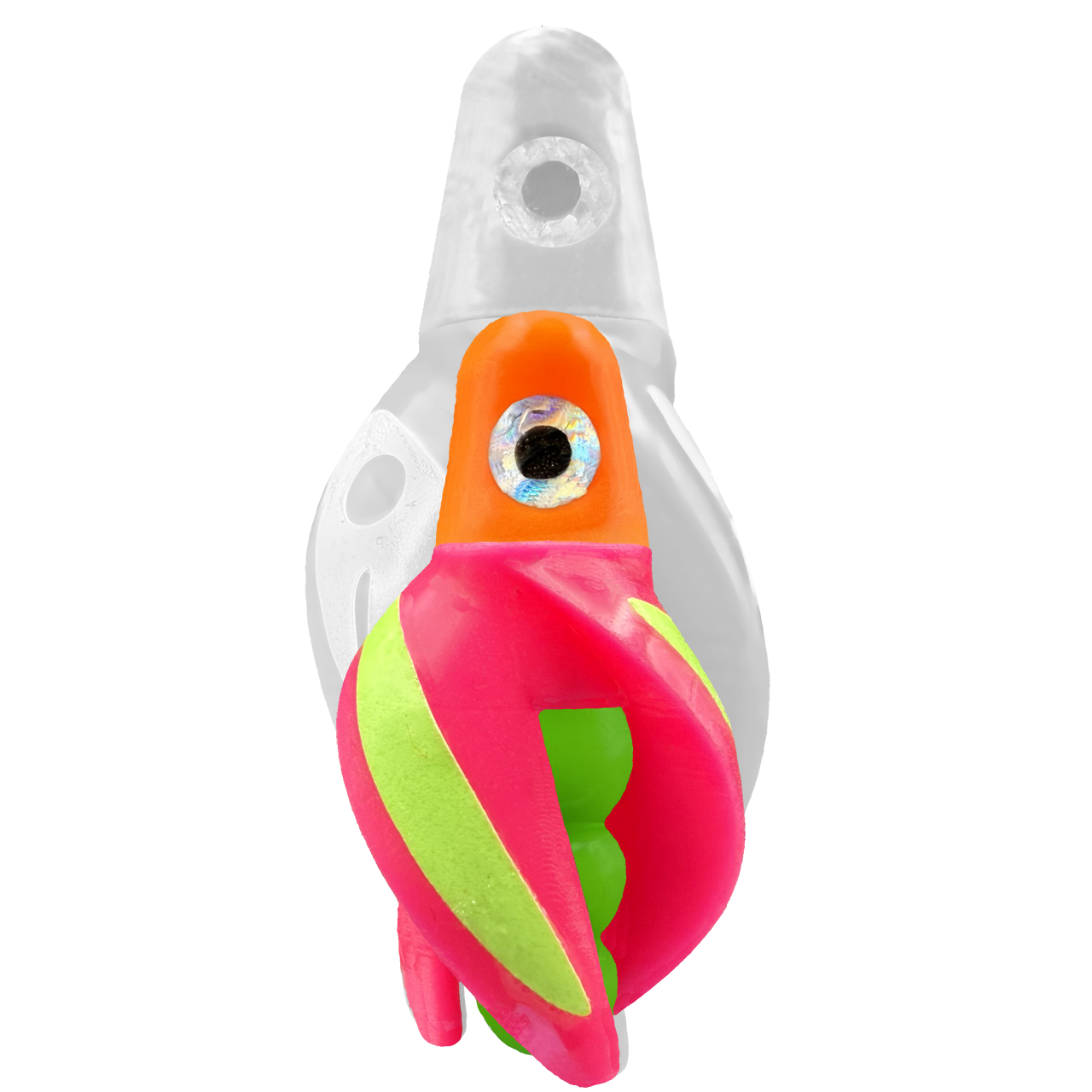 TailSpin Scud MINI H-Orange B-Green T-Pink (Stripe Glow-Chartreuse)