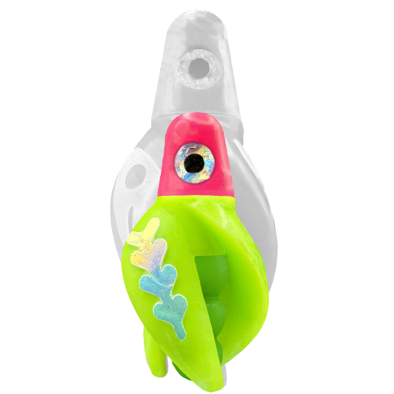 TailSpin Scud MINI H-Pink B-Green T-Chartreuse (Fishbone Glow-MoonJelly)