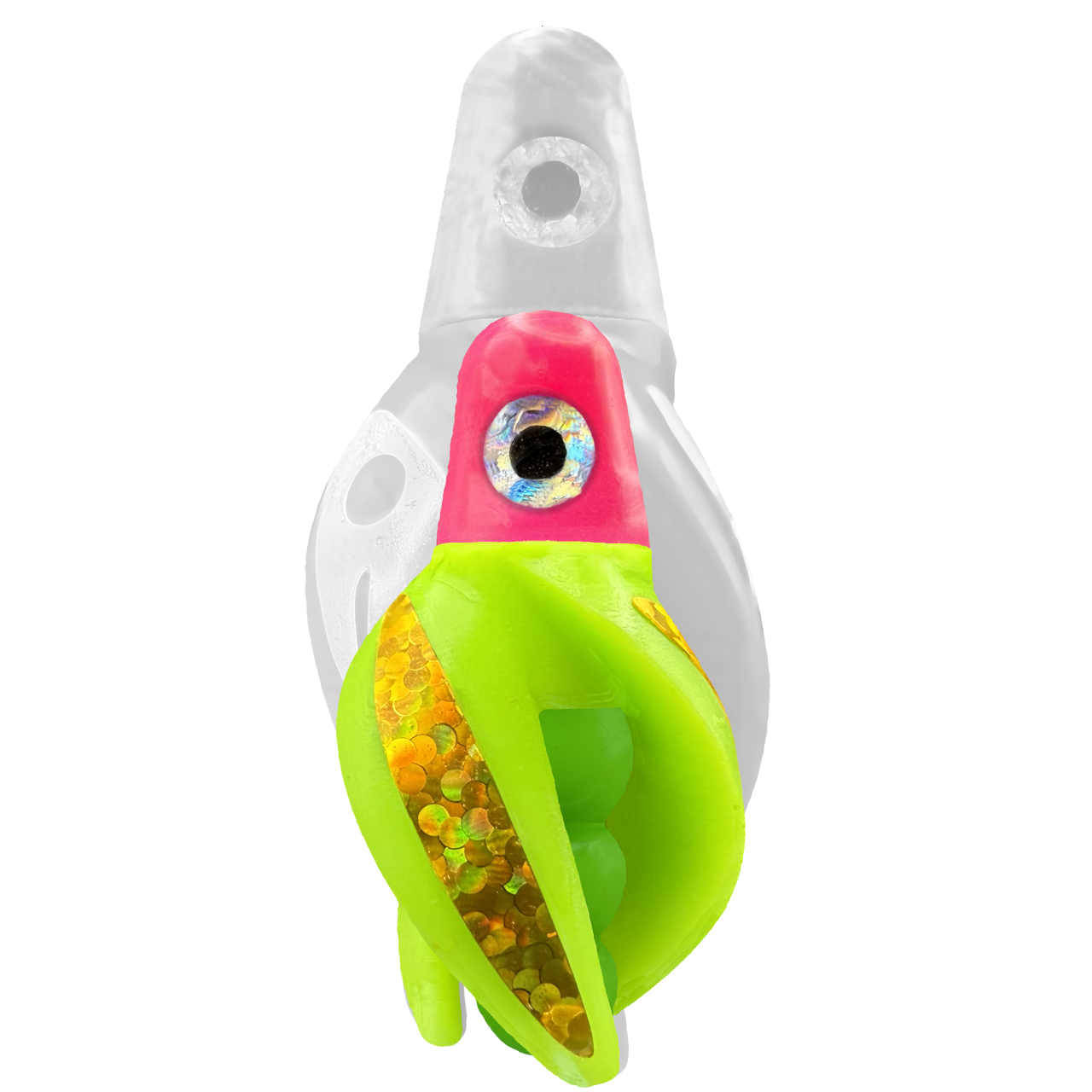 TailSpin Scud MINI H-Pink B-Green T-Chartreuse (Stripe Gold)