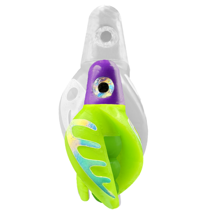 TailSpin Scud MINI H-Purple B-Green T-Chartreuse (Comb Glow-MoonJelly)