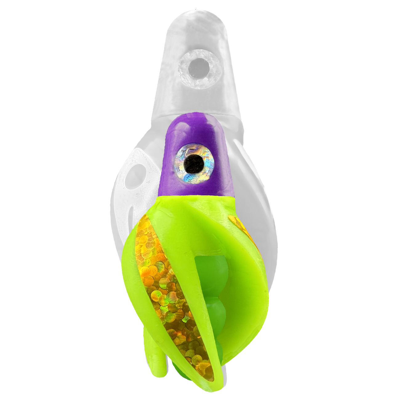 TailSpin Scud MINI H-Purple B-Green T-Chartreuse (Stripe Gold)