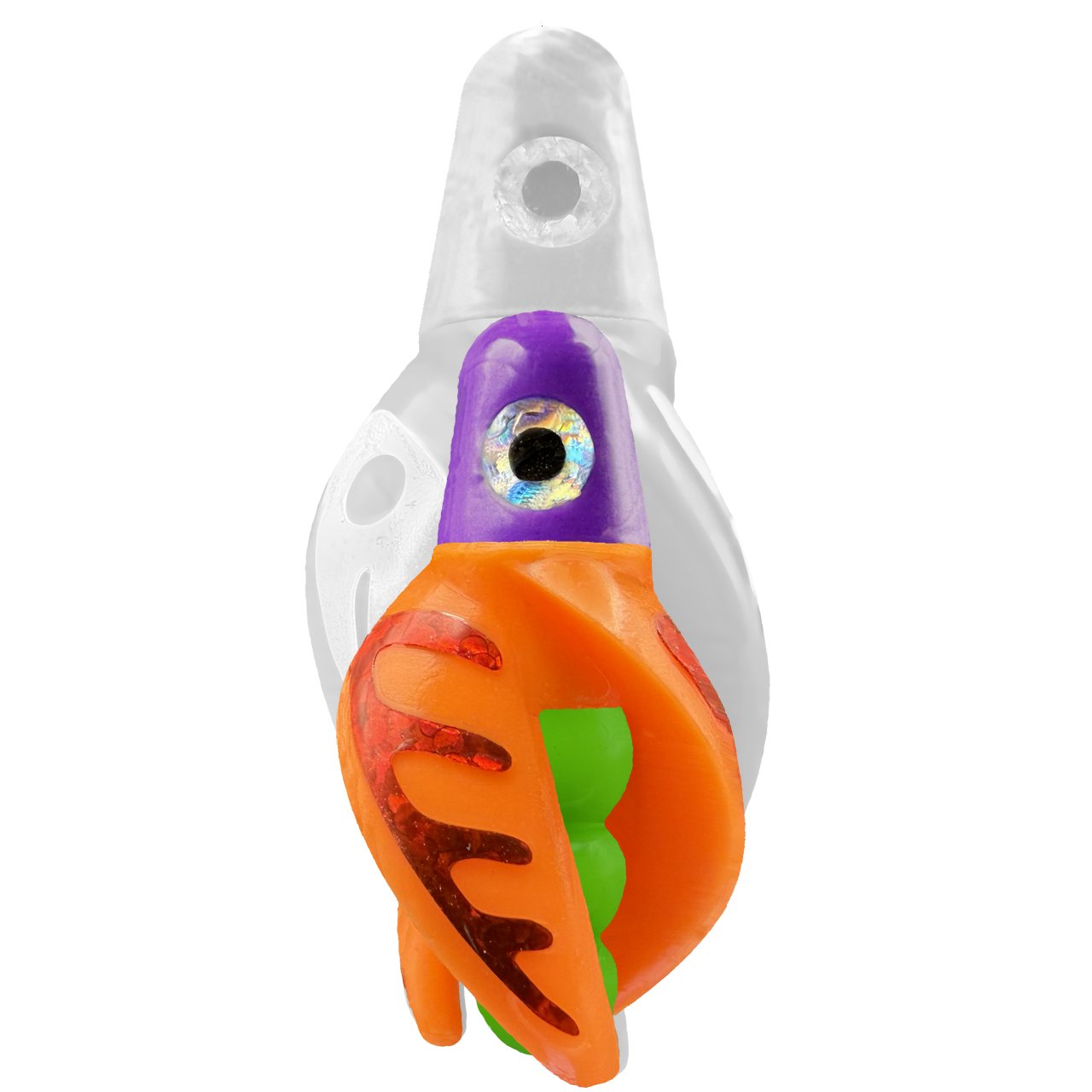 TailSpin Scud MINI H-Purple B-Green T-Orange (Comb Red)