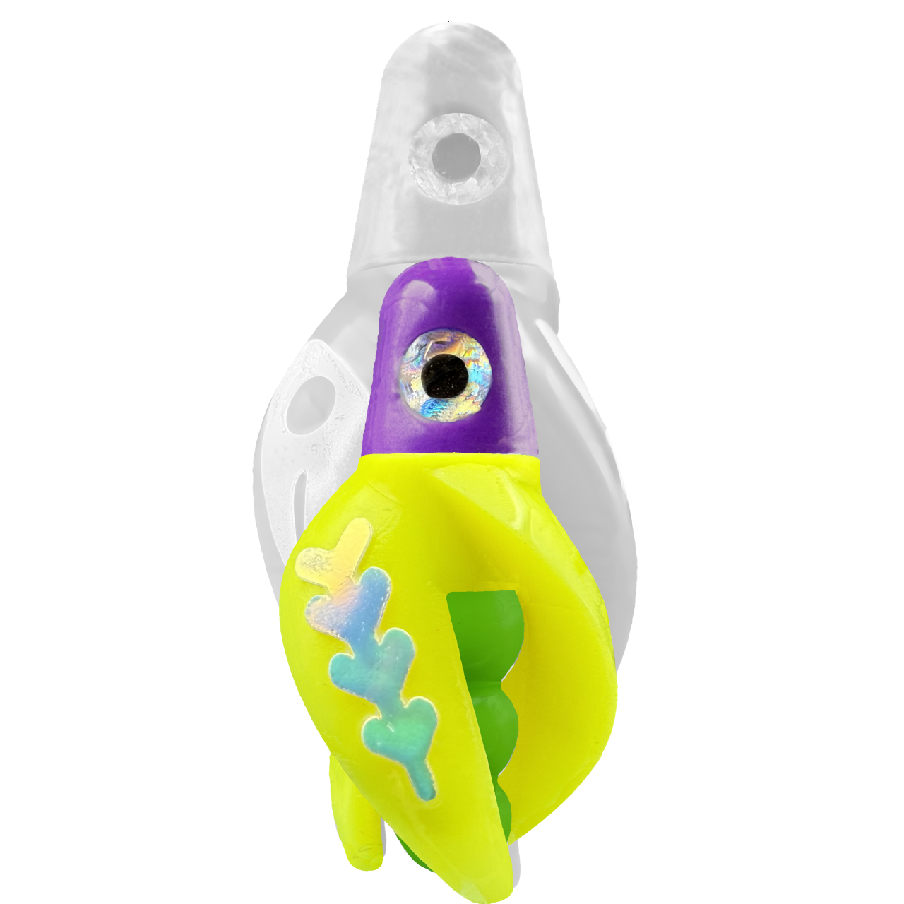 TailSpin Scud MINI H-Purple B-Green T-Yellow (Fishbone Glow-MoonJelly)
