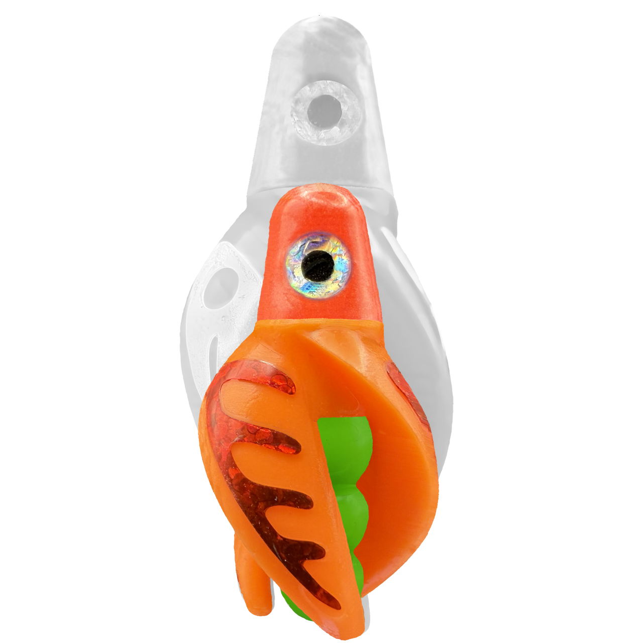 TailSpin Scud MINI H-Red B-Green T-Orange (Comb Red)