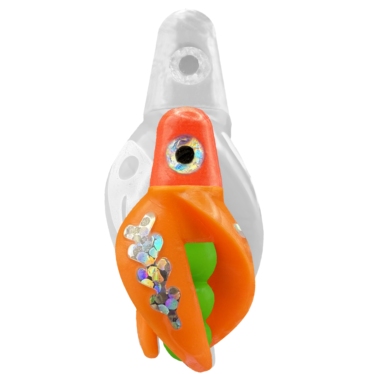 TailSpin Scud MINI H-Red B-Green T-Orange (Fishbone Silver)