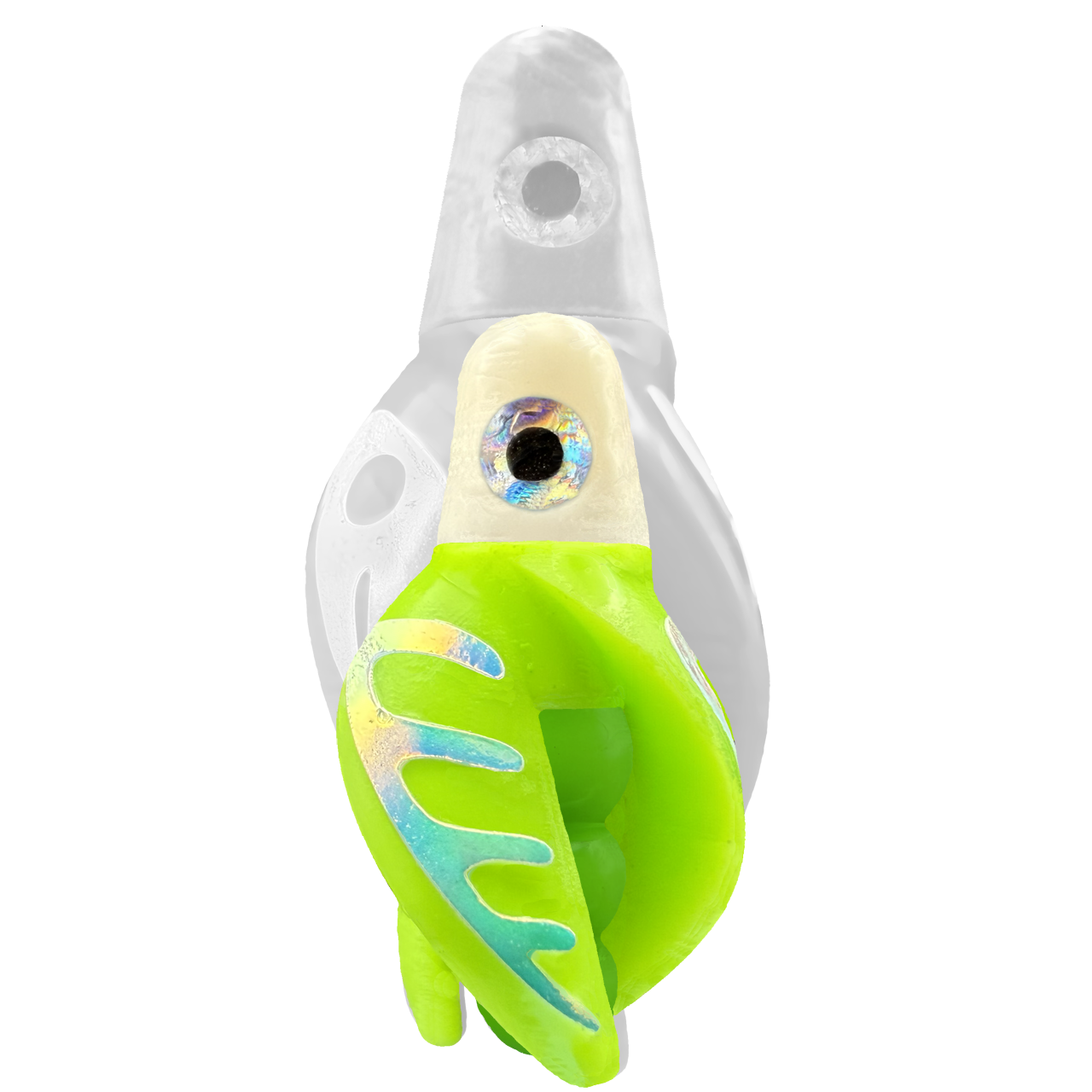 TailSpin Scud MINI H-White B-Green T-Chartreuse (Comb Glow-MoonJelly)