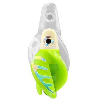 TailSpin Scud MINI H-White B-Green T-Chartreuse (Comb Glow-MoonJelly)