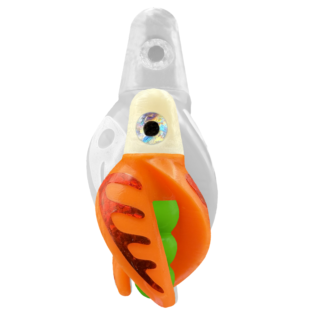 TailSpin Scud MINI H-White B-Green T-Orange (Comb Red)