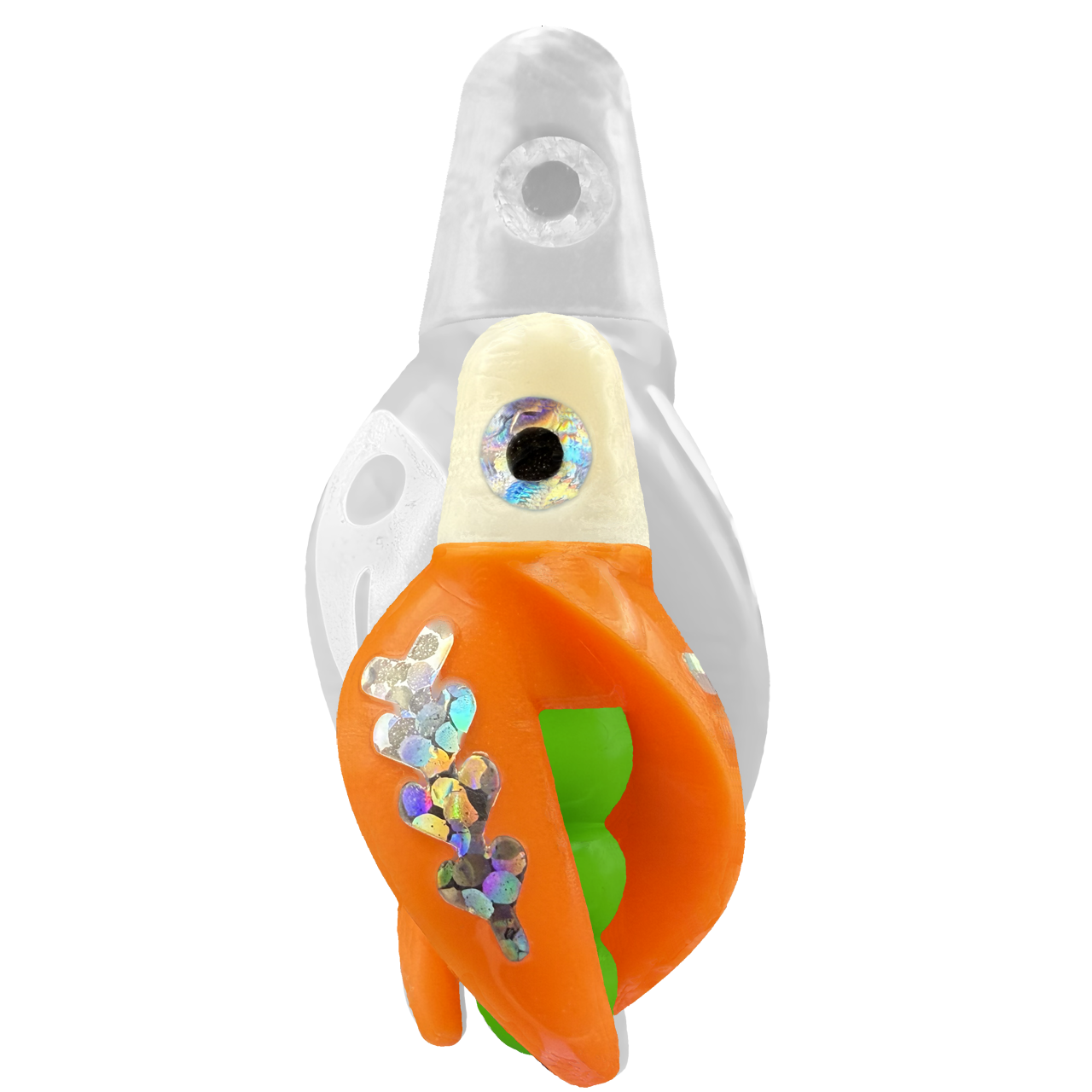 TailSpin Scud MINI H-White B-Green T-Orange (Fishbone Silver)