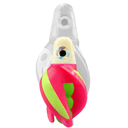 TailSpin Scud MINI H-White B-Green T-Pink (Stripe Glow-Chartreuse)