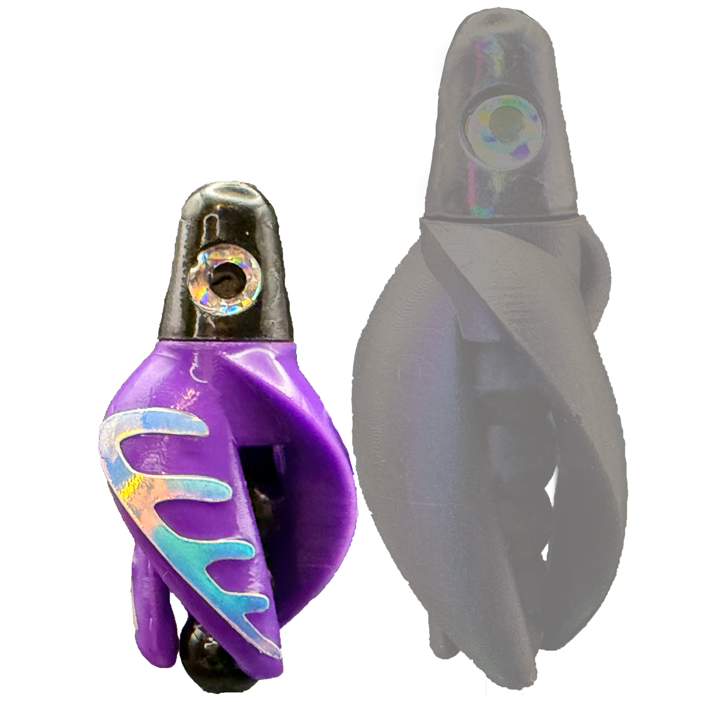 TailSpinMini-Scud Fluo Purple Black (Glow Moonjelly) Kokanee Lure