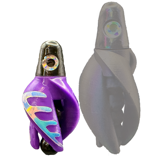 TailSpinMini-Scud Fluo Purple Black (Glow Moonjelly) Kokanee Lure