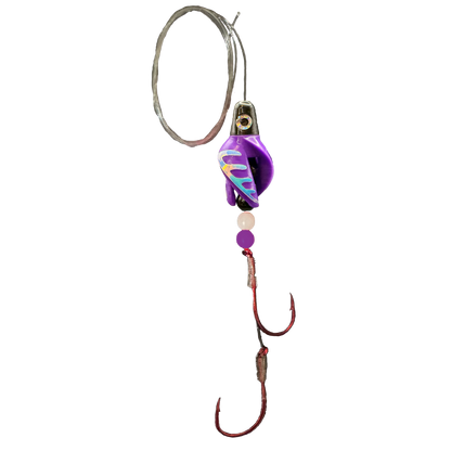 TailSpinMini-Scud Fluo Purple Black (Glow Moonjelly) Kokanee Lure