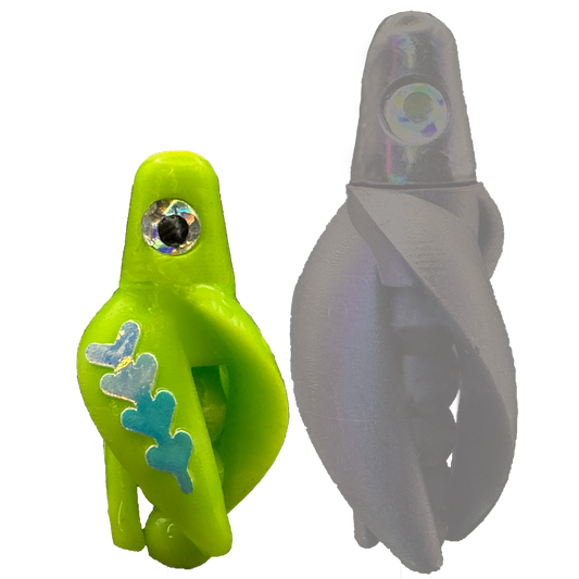 TailSpinMini-Scud Fluo Chartreuse (Glow Moonjelly) Kokanee Lure