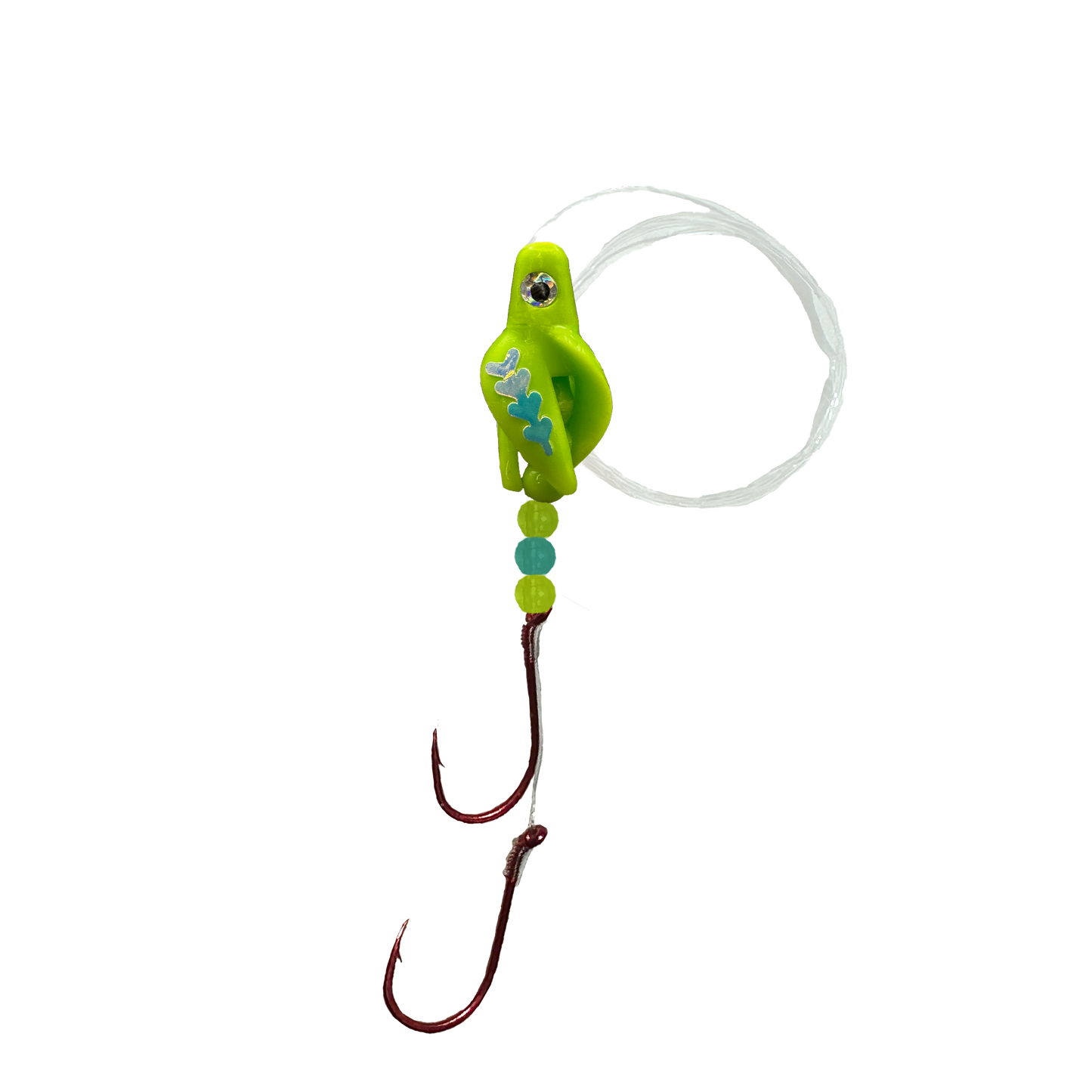 TailSpinMini-Scud Fluo Chartreuse (Glow Moonjelly) Kokanee Lure