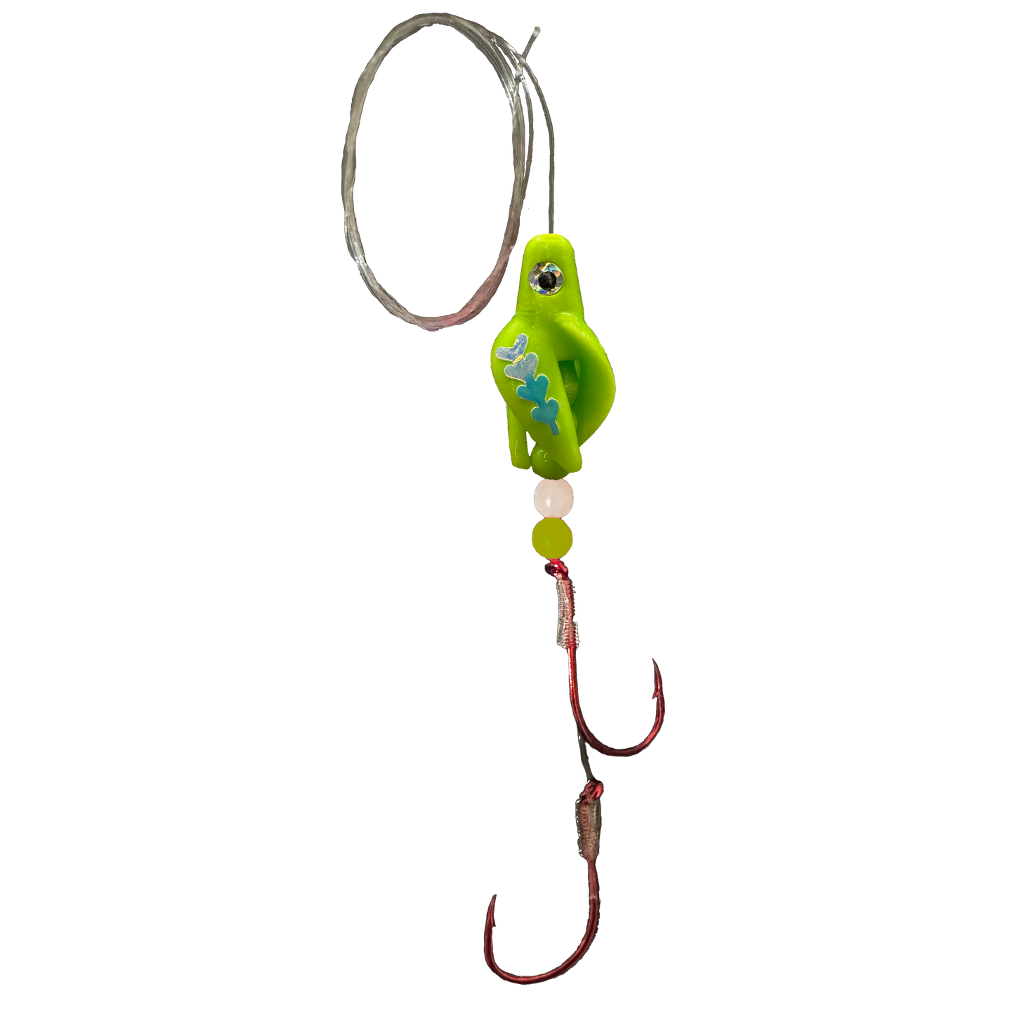 TailSpinMini-Scud Fluo Chartreuse (Glow Moonjelly) Kokanee Lure