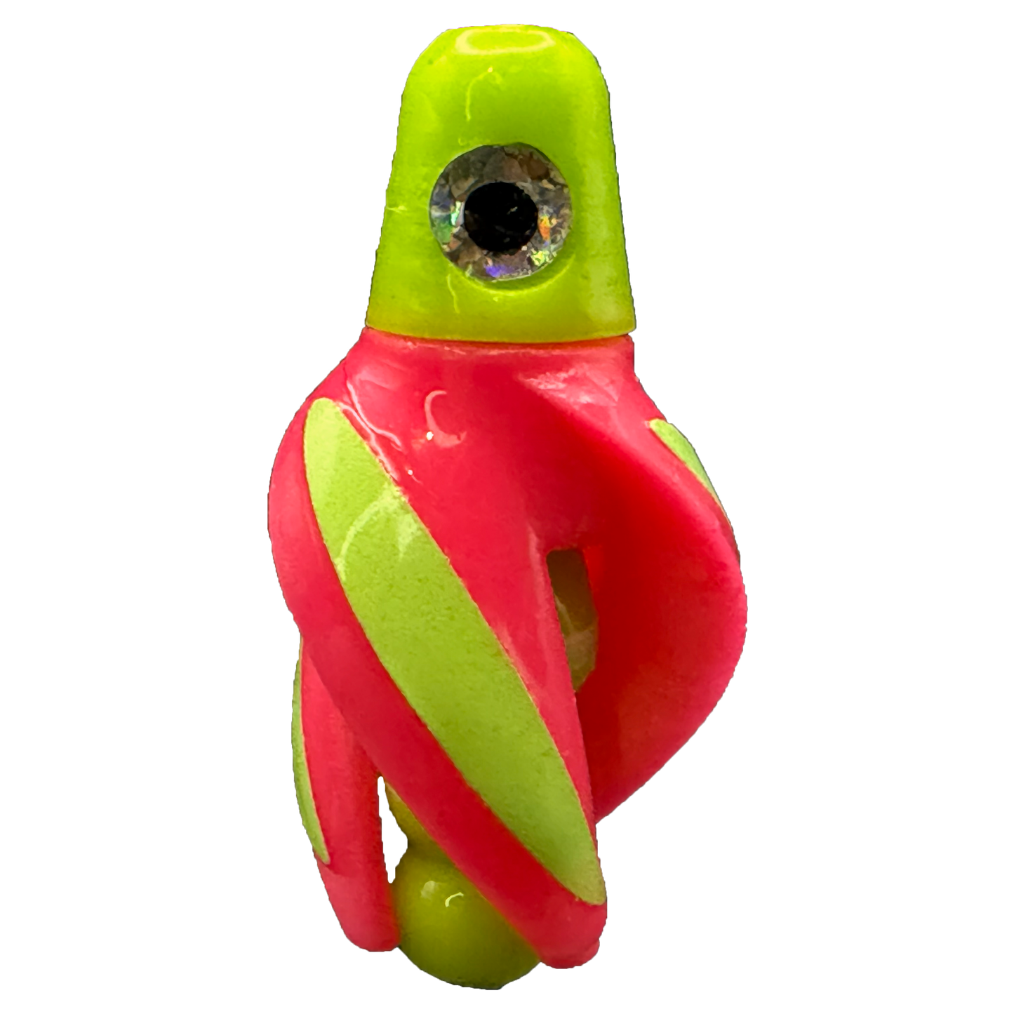 TailSpinMini-Scud Fluo Chartreuse Pink (Glow Green) Kokanee Lure