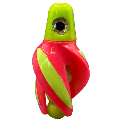 TailSpinMini-Scud Fluo Chartreuse Pink (Glow Green) Kokanee Lure